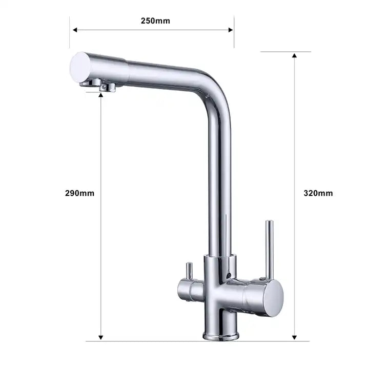 Baterie de bucătărie 3 în 1, cu rotire 360 grade